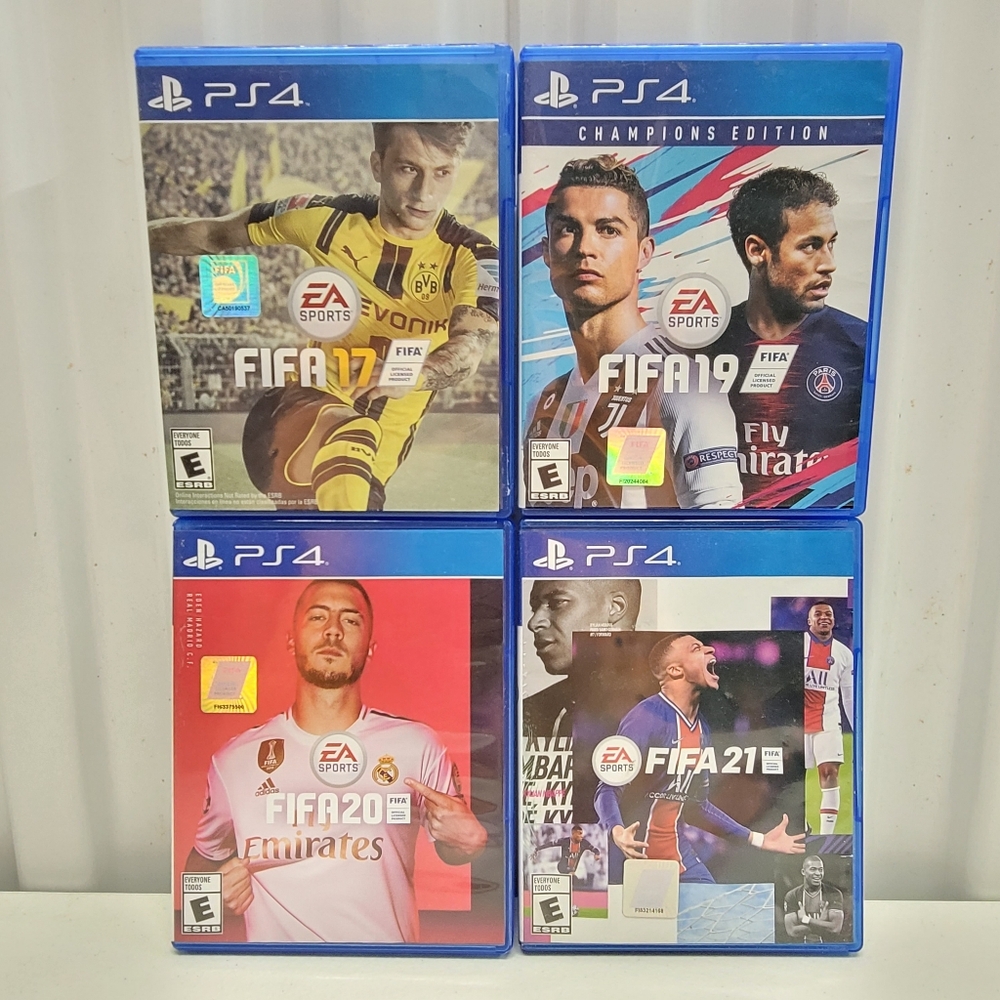 Lot Of 4 Playstation 4 Games: FIFA 17, 19 Champions Edition, 20, 21 Complete